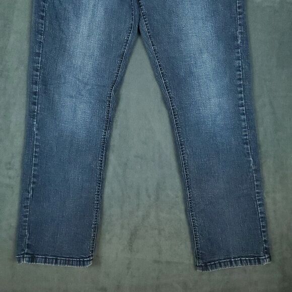 Urban Star Jeans Mens 32x30 Dark Wash Straight Leg Stretch Denim Blue Y2K Street - Picture 15 of 15